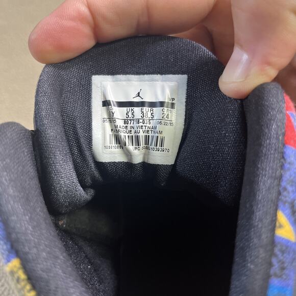 NIKE AIR‎ JORDAN SHOES 807718-035 SIZE 6Y YOUTH DELUXE BLACK SOAR DARK GREY - Picture 15 of 16